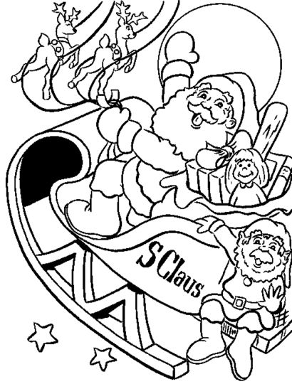 Santa Claus Colouring Pages 154