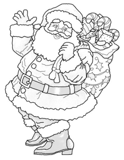 Santa Claus Colouring Pages 20