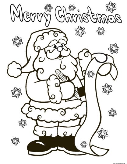 Santa Claus Colouring Pages 21