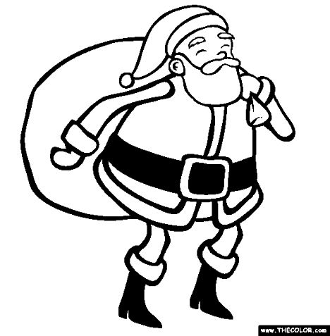 Santa Claus Colouring Pages 27