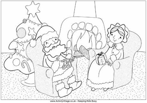 Santa Claus Colouring Pages 28