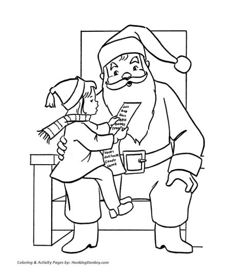 Santa Claus Colouring Pages 45