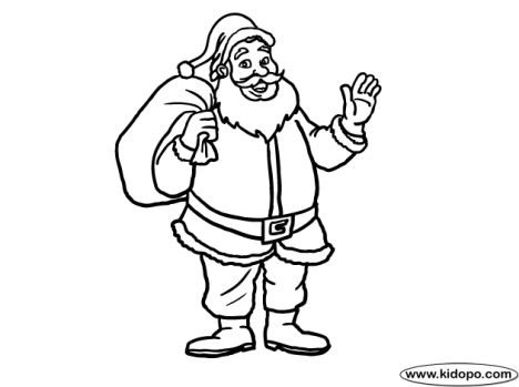 Santa Claus Colouring Pages 48