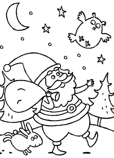 Santa Claus Colouring Pages 53