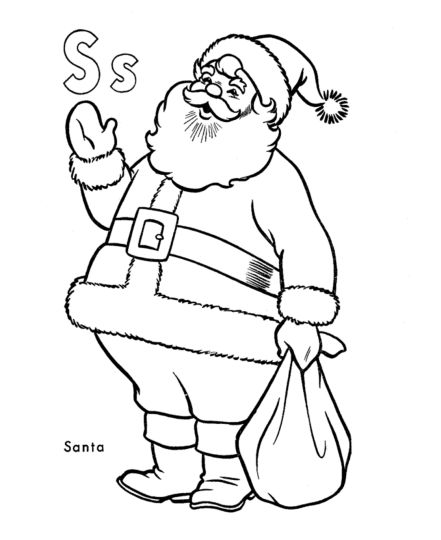Santa Claus Colouring Pages 93