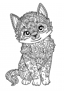 Cat Coloring Pages For Adults 1