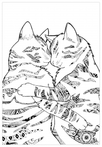 Cat Coloring Pages For Adults 3