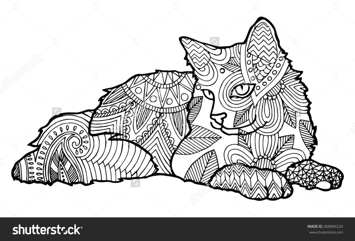 Cat Coloring Pages For Adults 38