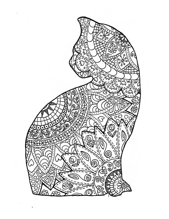 Cat Coloring Pages For Adults 41