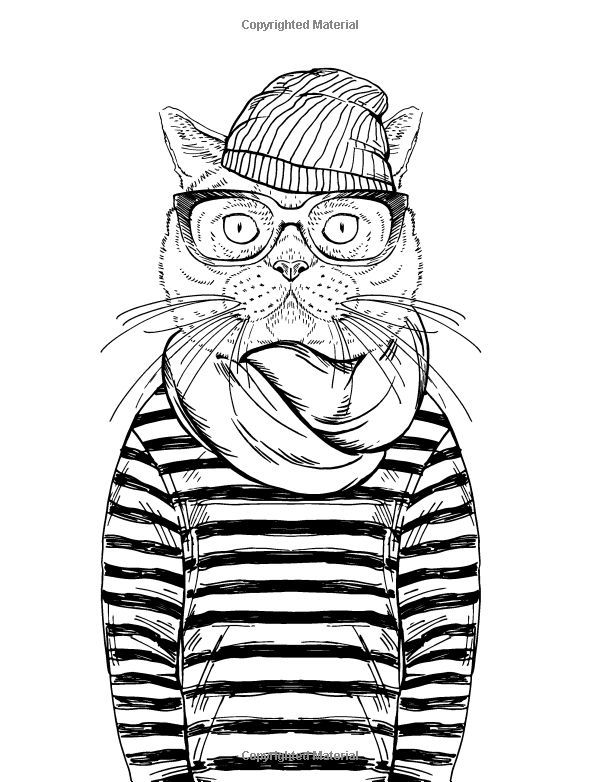 Cat Coloring Pages For Adults 8