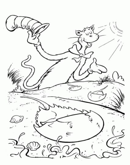 Cat In The Hat Coloring Pages 3
