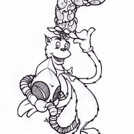 Cat In The Hat Coloring Pages 5