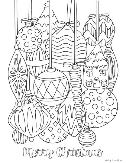 Christmas Ornament Coloring Pages 3
