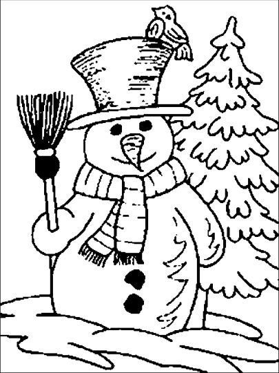 Christmas Snowman Coloring Pages 21