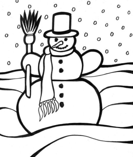 Christmas Snowman Coloring Pages 22