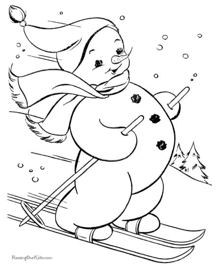Christmas Snowman Coloring Pages 27