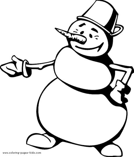 Christmas Snowman Coloring Pages 36