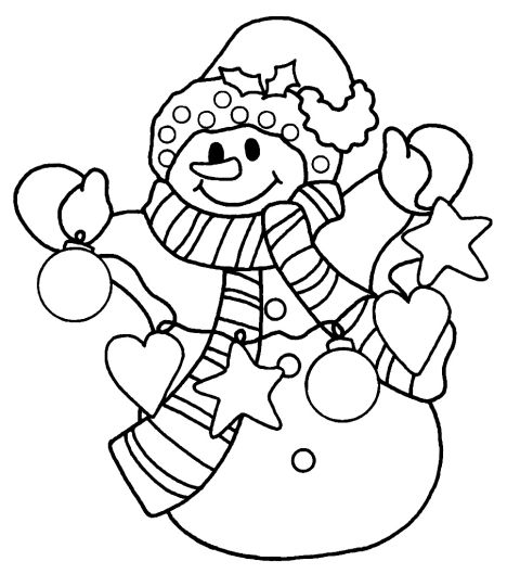 Christmas Snowman Coloring Pages 38