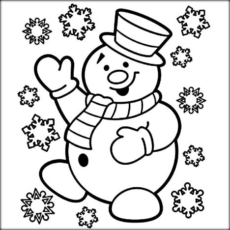 Christmas Snowman Coloring Pages 45
