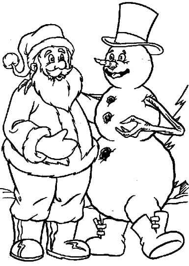 Christmas Snowman Coloring Pages 46