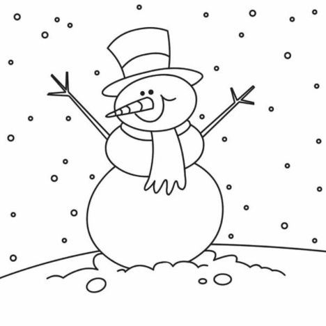 Christmas Snowman Coloring Pages 56