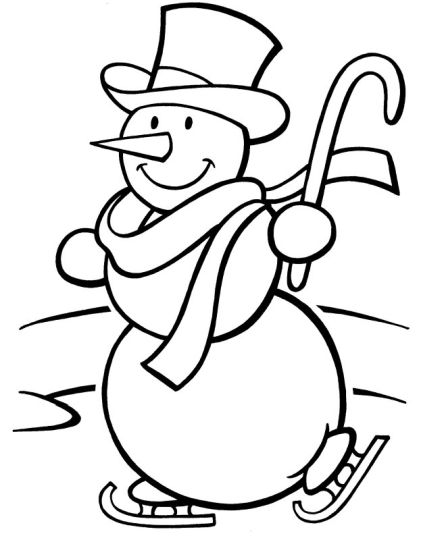 Christmas Snowman Coloring Pages 67
