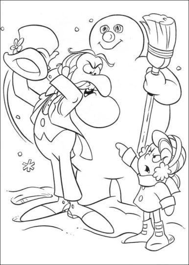 Christmas Snowman Coloring Pages 68