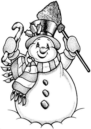 Christmas Snowman Coloring Pages 69