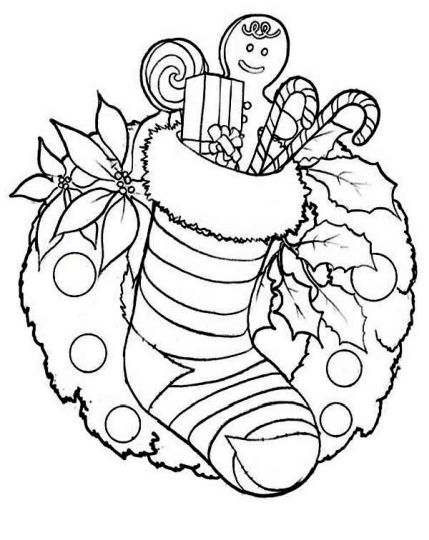 Stockings Christmas Coloring Pages 10