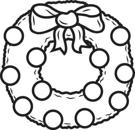 Christmas Wreath Coloring Pages 25