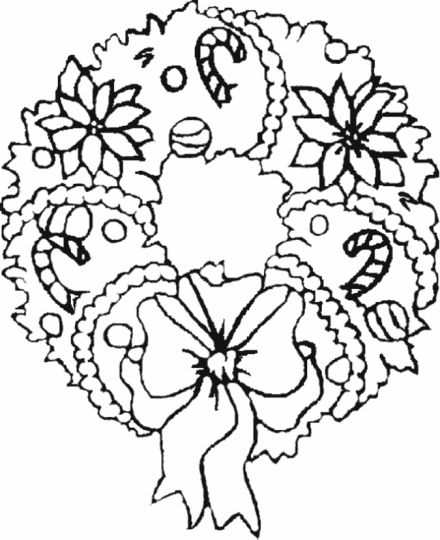 Christmas Wreath Coloring Pages 60