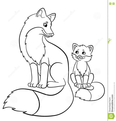 Cute Baby Fox Coloring Pages Part 2