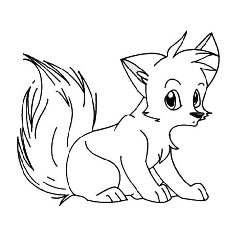Cute Baby Fox Coloring Pages 13