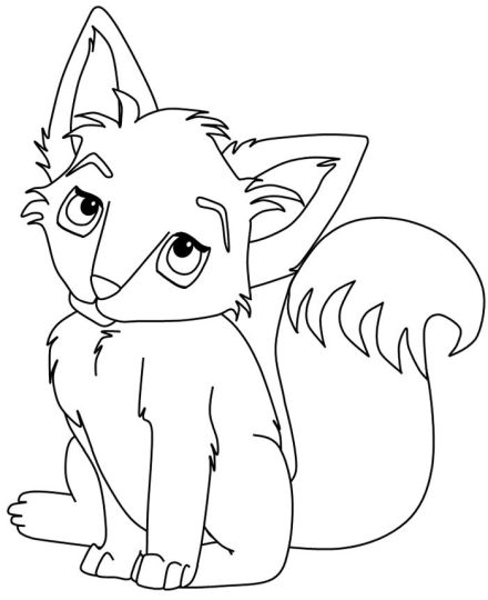 Cute Baby Fox Coloring Pages 17
