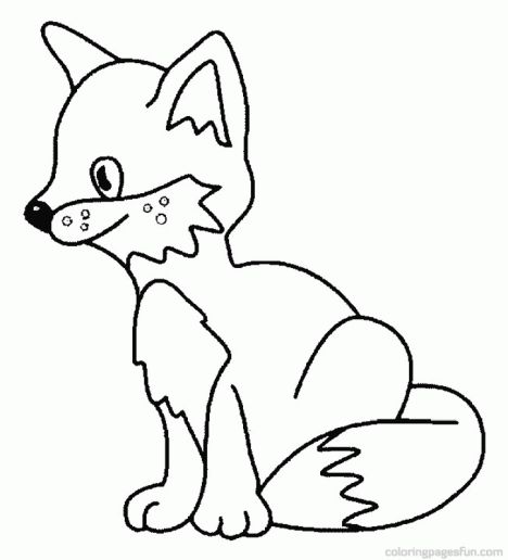 Cute Baby Fox Coloring Pages 19
