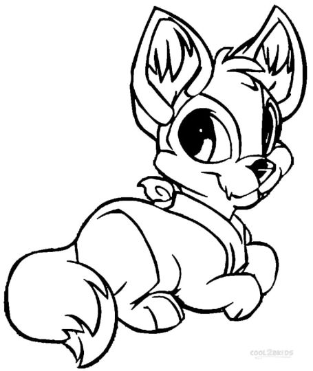 Cute Baby Fox Coloring Pages 38