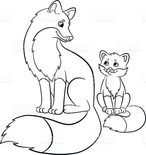 Cute Baby Fox Coloring Pages 40