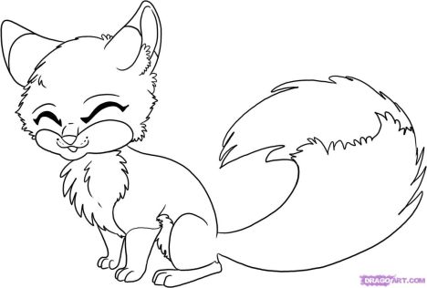 Cute Baby Fox Coloring Pages 8