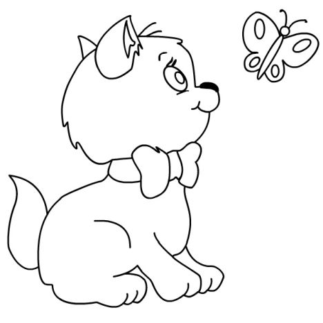 Cute Kitten Coloring Pages 11
