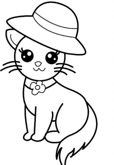 Cute Kitten Coloring Pages 13