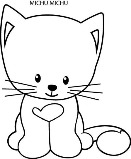 Cute Kitten Coloring Pages 14