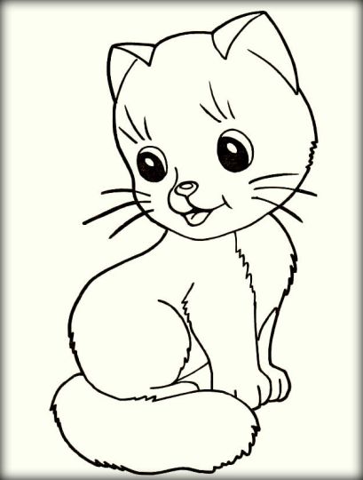 Cute Kitten Coloring Pages 15