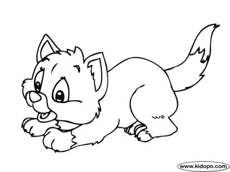 Cute Kitten Coloring Pages 22