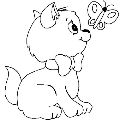 Cute Kitten Coloring Pages 24