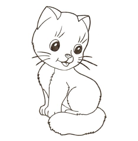 Cute Kitten Coloring Pages 29