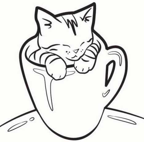 newborn kittens coloring pages