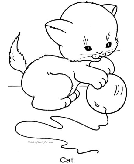 Cute Kitten Coloring Pages 58