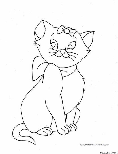 Cute Kitten Coloring Pages 7