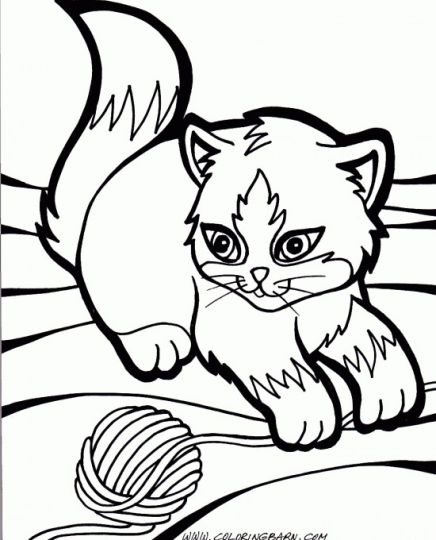 Cute Kitten Coloring Pages 8