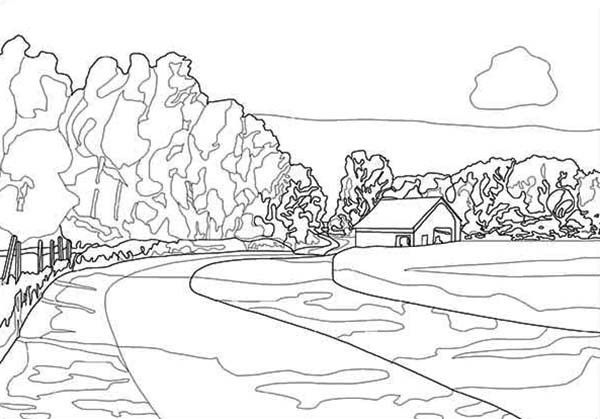 Detailed Landscape Coloring Pages For Adults 29